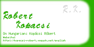 robert kopacsi business card