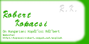 robert kopacsi business card